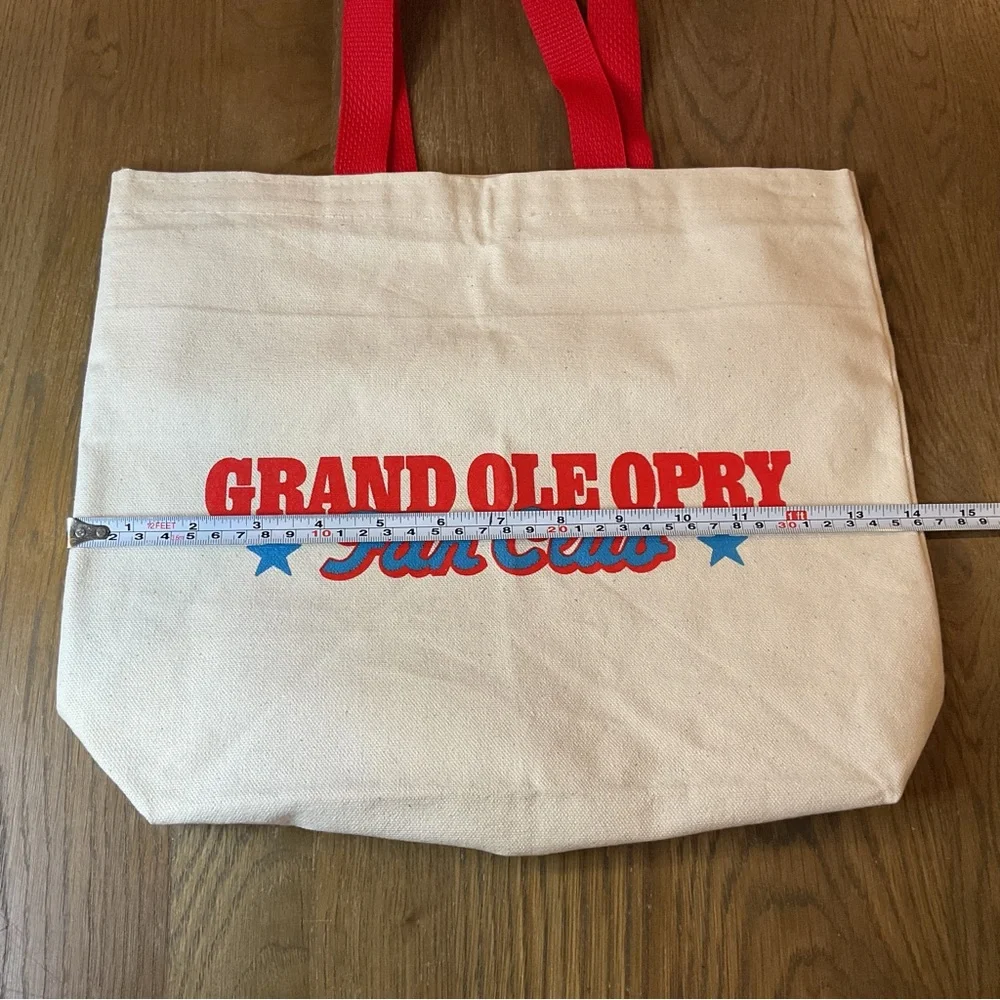Grand Ole Opry Fan Club Cream Tote with Red Handles